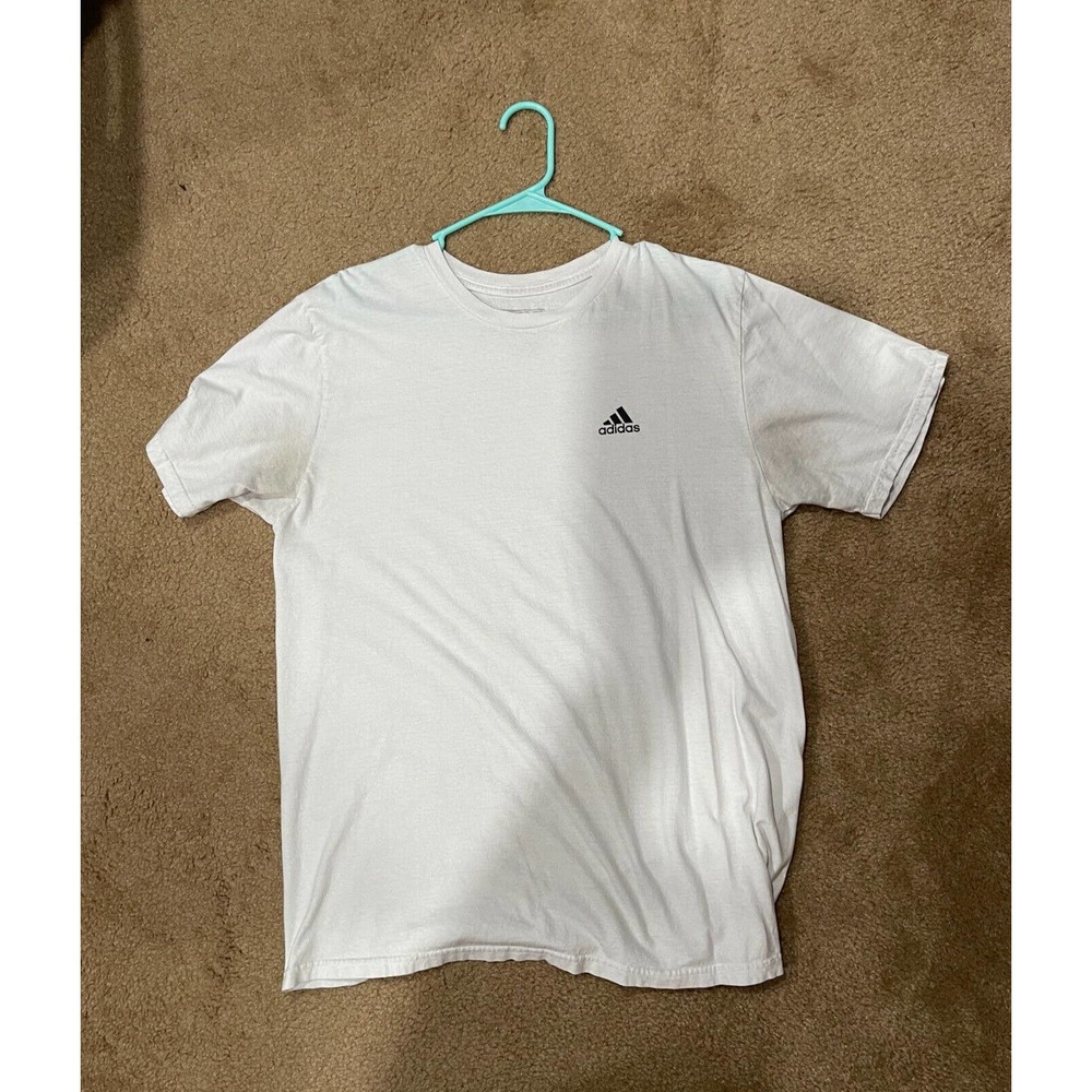 Adidas White & Black Logo T-Shirt Large Men's